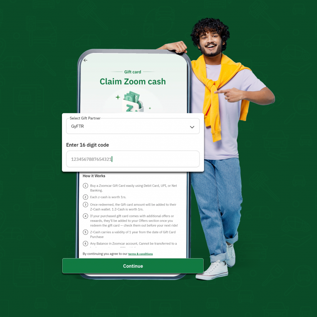 ZoomCar Gift card