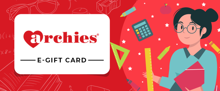 Archies gift card as gift for teachers