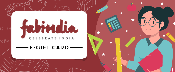 Fabindia gift card as gift for teachers