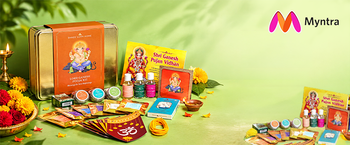 Myntra gift card as ganesh chaturthi decor