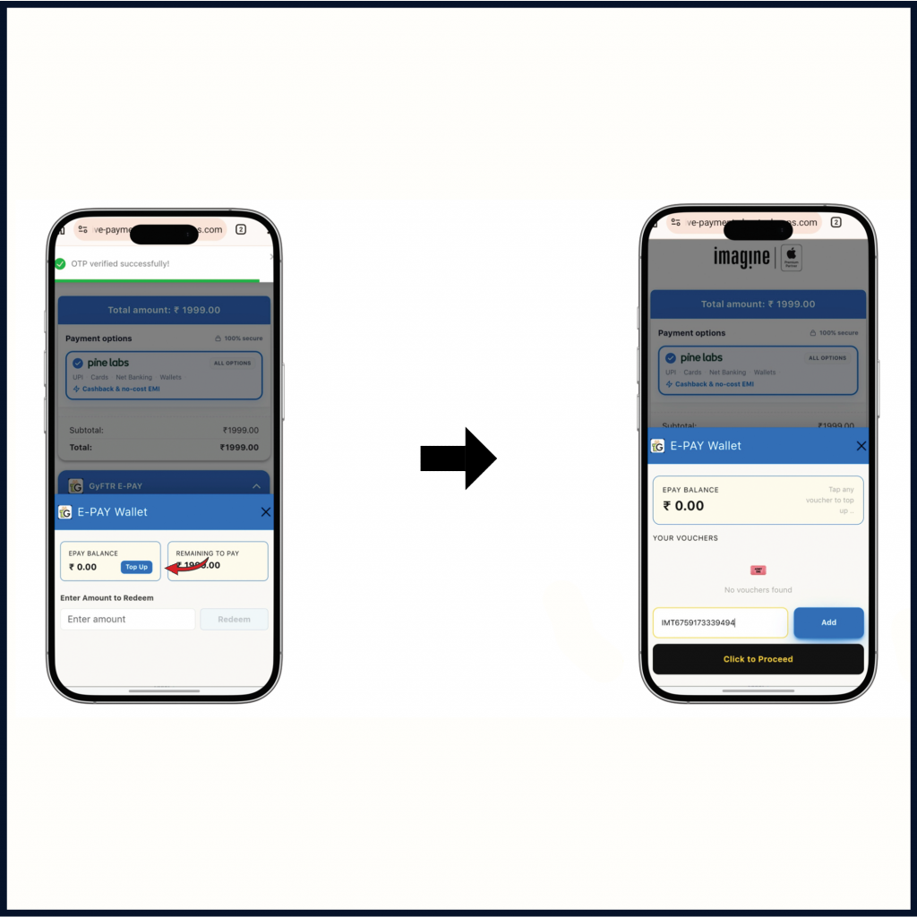 Imagine Gift Card Redemption Steps