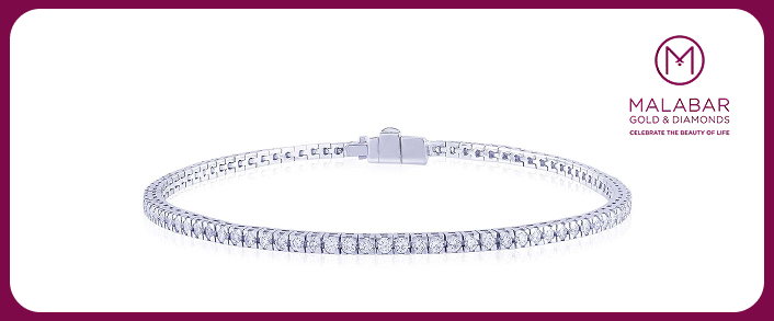 dimaond bracelet from Malabar gift card as karwa chauth jewellery