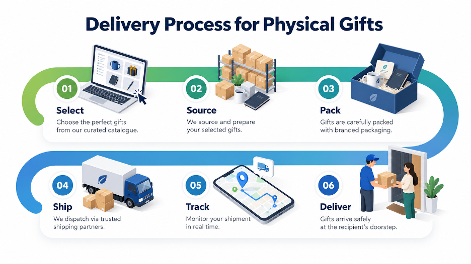Delivery Process for Physical Gifts